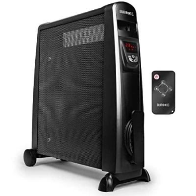 Imagen de Duronic HV102 Radiador eléctrico con paneles Mica 1500 W Pantalla LCD y mando a distancia para ajustar la temperatura 2 niveles de potencia Calefacción ecológica en 1 minuto