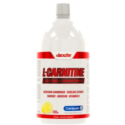Imagen de Vaexdar L Carnitina Liquida Quemagrasas Garcinia Cambogia + Taurina Citrato de Colina Ginseng Vitamina C Fatburner Quemador Grasa Potente Sabor Limón 500ml