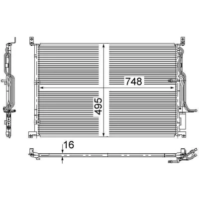 Imagen de MAHLE ORIGINAL AC 271 000S Condensador sin secador 728 AUDI: A8 D3