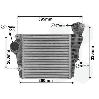 Imagen de VAN WEZEL 74014702 Intercooler PORSCHE: Macan