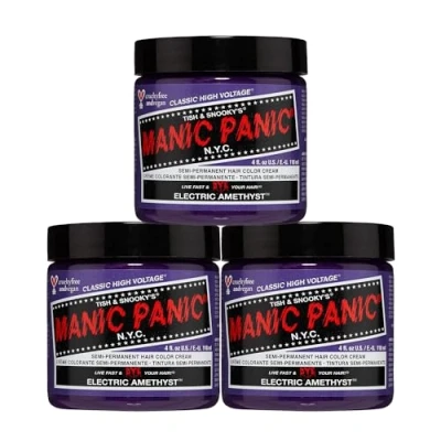 Imagen de Manic Panic Electric Amethyst Classic Creme, Vegan, Cruelty Free, Purple Semi Permanent Hair Dye 2 x 118ml