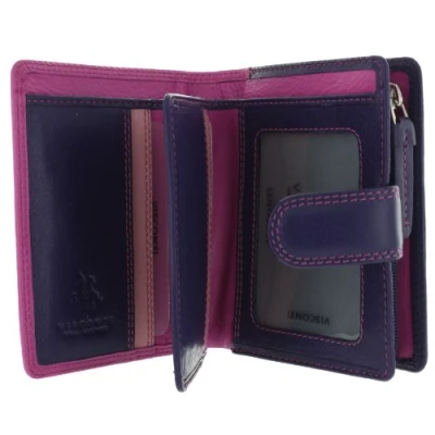 Imagen de Visconti Colección Rainbow Bali Monedero de Cuero RB40 Bloqueo RFID Baya Multi