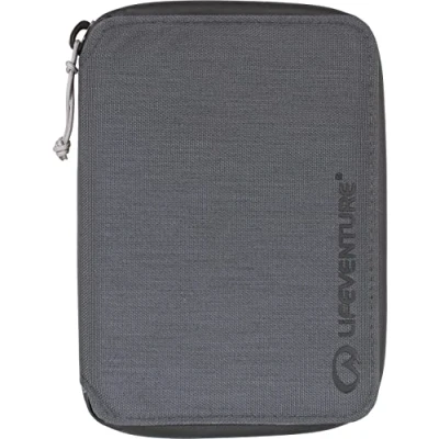 Imagen de Lifeventure Mini Billetera de Viaje con Protección RFID, Plegable Cremallera y Soporte para Pasaporte Viajes, Material Reciclable, Gris