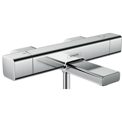 Imagen de hansgrohe Ecostat E termostato para bañera visto , grifo con botón de seguridad (SafetyStop) a 40 C, mezclador 2 funciones, cromo, 15774000