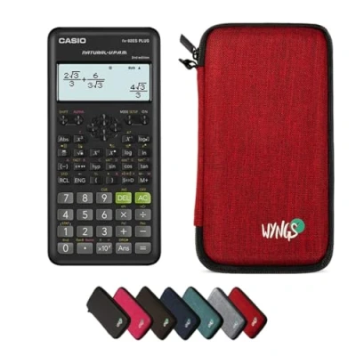 Imagen de CALCUSO Paquete Básico Rojo con Calculadora Casio FX 82ES Plus 2nd Edition (Inglés)