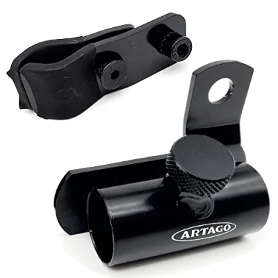Imagen de ARTAGO K502 Soporte Metálico Universal para Candados Antirrobo en U fijado a tubos o tornillos, Bicicleta y Moto Negro