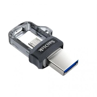 Imagen de SanDisk 256GB Ultra Dual Drive m3.0 USB 3.0 Memoria Flash, Retráctil con un conector micro reversible y Type A, para Android Smartphones, tabletas Ordenadores