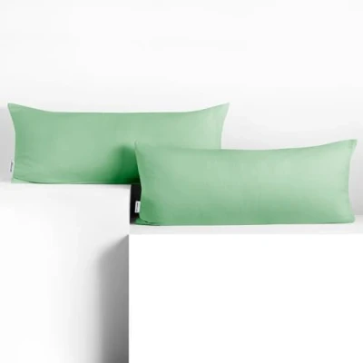 Imagen de DecoKing 2 Fundas de Almohada 40 x 120 cm, algodón, Cremallera, Color ámbar