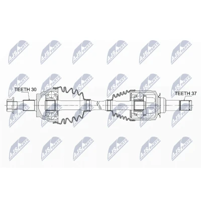 Imagen de NTY NPW ME 047 Árbol de Transmisión Eje delantero, izquierda, derecha 665 automática MERCEDES BENZ: Clase ML