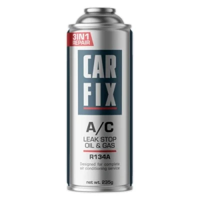 Imagen de gas refrigerante r134a para coche, kit recarga r134a, carga aire acondicionado coche 1 lata de 3en1 235 g