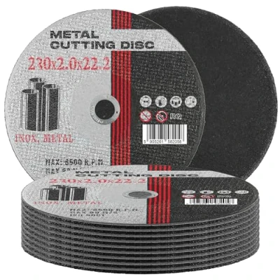 Imagen de 10x Disco de Corte Metal 230 mm x 22,2 2,0 Acero Metálico INOX Hierro Chapa Discos Amoladora Angular Herramientas Eléctricas