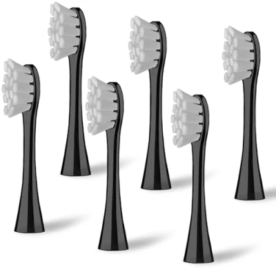 Imagen de Copimy 6 cabezales de cepillo compatibles con dientes eléctrico Oclean, cepillos repuesto para Oclean One, Flow, X Pro, Pro Elite, Digital, X10, Ultra, Air2, F1, etc. (Negro)