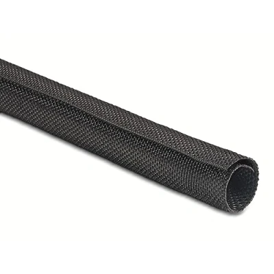 Imagen de HellermannTyton, Helagaine Twist In, Funda Trenzada de Poliéster Auto Cerrable, Muy Buena Protección Contra la Abrasión, 19 25 mm, 2 metros, color Negro