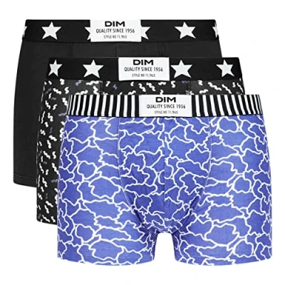 Imagen de Dim Vibes Coton Stretch X3, Bóxer Hombre, Negro/Blanco/Verde, XXL