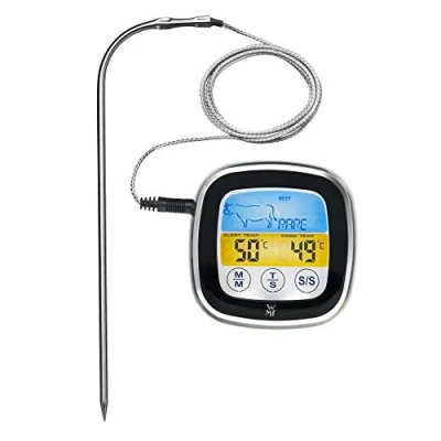 Imagen de WMF BBQ Termómetro Digital para carne, Grill con 5 Niveles de Cocción, Pantalla Táctil LED, Temporizador, Soporte Magnético