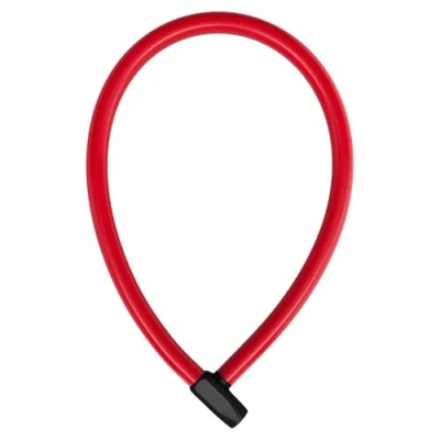 Imagen de ABUS Candado de Cable 4408K acero 65 cm longitud con revestimiento plástico para bicicletas nivel seguridad 2 Rojo
