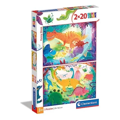 Imagen de Clementoni 24755 2 Puzzles 20 Piezas Dinosaurios