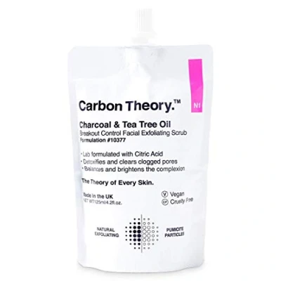 Imagen de Carbon Theory exfoliante facial para el control de la rotura aceite carbón y árbol té, natural, vegano libre crueldad 125 ml