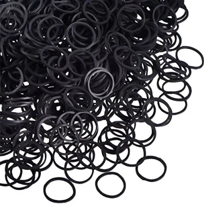 Imagen de Paquete de 1000 Mini Gomas Pelo Bandas Elásticas Suaves para Niños, Trenzas, Peinado Boda y Más (Negro)