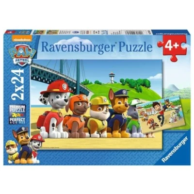 Imagen de Ravensburger Puzzle Paw Patrol, 4 Años o Más, Puzles Niños Años, Rompecabezas Niños, Puzzle, Regalo Niño 2 Puzzles x 24 Piezas, 26x18cm