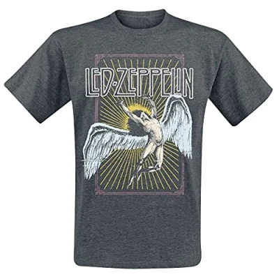 Imagen de Led Zeppelin Icarus Colour Hombre Camiseta Gris Oscuro S 65% poliéster, 35% algodón Regular