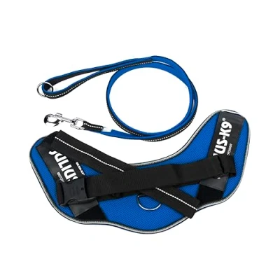 Imagen de IDC Powair Bundle Arnés Powair, Talla XL/2, Azul + Correa tamaño: 1,2 m, con asa y mosquetón Grande, Color