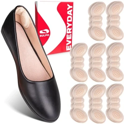 Imagen de SULPO 4 Pares Almohadilla Talon Protector Talones Rozaduras Antirozaduras Zapatos Plantillas Heel Plantilla Reducir Tamaño Tacon Para Mujeres y Hombres
