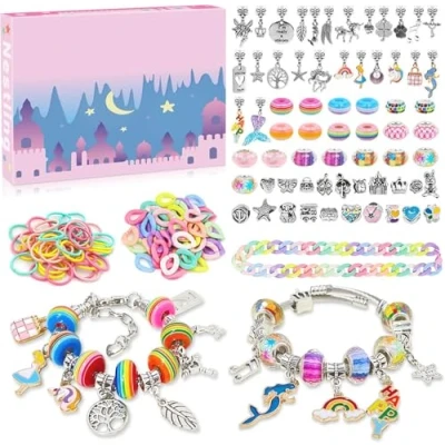 Imagen de SINZUX Kit para Hacer Pulseras Niñas, Regalos 5 6 7 8 9 10 11 12 Años Juguetes Niños, Juegos crear Joyas, Manualidades Juego de Abalorios