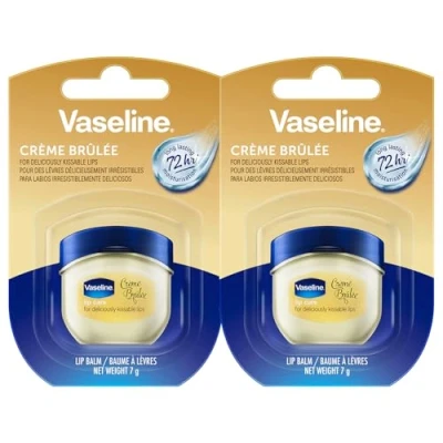 Imagen de Vaseline Lip Therapy Crème Brûlée bálsamo labial nutritivo para una hidratación óptima (Crème (Pack de 2))
