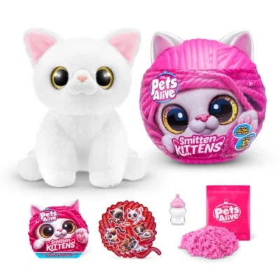 Imagen de Pets Alive Smitten Kittens Surprise (British Shorthair Cat Sissy) por ZURU Nurture Play Juguete Suave Unboxing Adopta 10 Sonidos interactivos