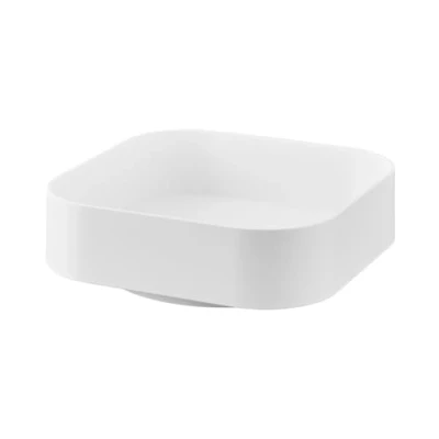 Imagen de Yamazaki 2198 Tower Bandeja de Almacenamiento giratoria, Blanco, Resina ABS/Silicona, Minimalista, 20 x 6.3 cm