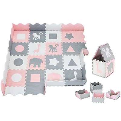 Imagen de Moby System Alfombra con Rompecabezas para bebés, 150 x cm, de Juego, inodora, Grande, niños y niñas, sin sustancias nocivas