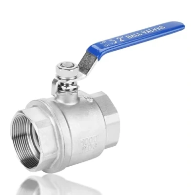 Imagen de Válvula de bola hembra, acero inoxidable 304 2 pulgadas DN50 1000 WOG Puerto completo rosca hembra 4.1inx2.7in Tamaño
