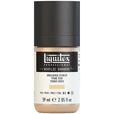 Imagen de Liquitex Professional Gouache acrílico extrafino viscocidad Baja, Tubo 59 ml, Titanio Crudo
