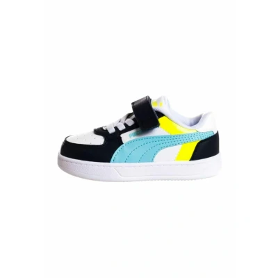 Imagen de Puma Caven 2.0 Block Unisex Zapatillas para niños, Talla: 32, White/safe lake/new navy Zapatos