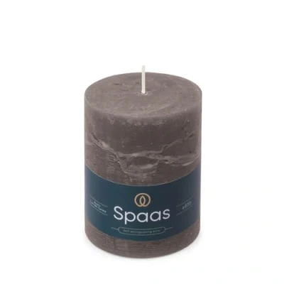 Imagen de Spaas Vela pilar rústica, 80/110 mm, 65 h, color gris oscuro