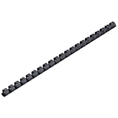 Imagen de LEITZ 10972 Canutillos de plástico DIN A4 21 anillas. (caja 100 ud.) 16 mm/ 145 hojas color negro