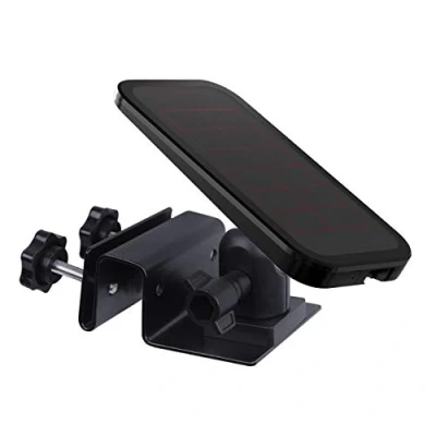 Imagen de HOLACA Soporte de canalón compatible con panel solar para versiones Arlo, cámara foco anillo, barra, Reolink Argus Pro, 2, Arlo Pro 2., negro