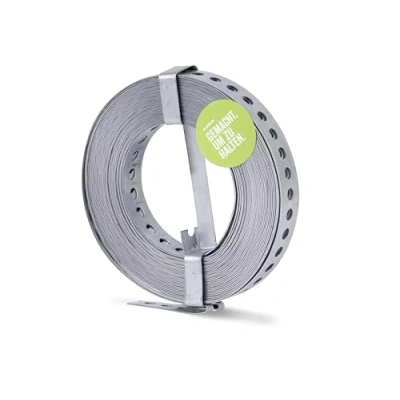 Imagen de Alberts 334239 Cinta perforada, Con o sin casete de desenrollado, Galvanizado Sendzimir, Anchura 20 mm, Longitud 10 m