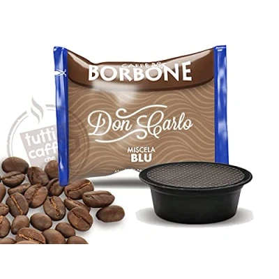 Imagen de Caffè Borbone Don Carlo, Mezcla de Café Azul 50 Cápsulas Compatibles con Máquinas Lavazza* A Modo Mio* para uso doméstico