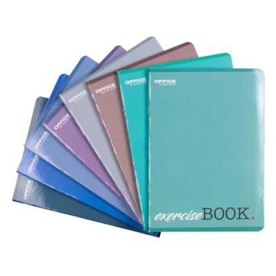 Imagen de OFFICER PRODUCTS Cuaderno escolar/formato A5 60/60 hojas cuadriculadas/mixtas, paquete de 8 unidades/paquete, diseños surtidos/para jóvenes, niños, con margen, tarjetas blancas/azul a cuadros