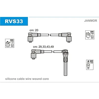 Imagen de JANMOR RVS33 Juego de Cables Encendido LAND ROVER: Freelander I SUV Cabrio