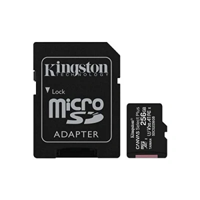 Imagen de Tarjeta Microsd Clase 10 Y Adaptador Sd Kingston Canvas Select Plus Sdcs2/256gb