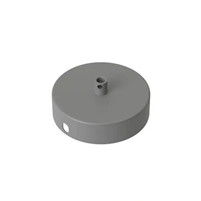 Imagen de Calex 940026. Floron gris mate con un agujero central para cable. 100x100x25mm. Include kit de montaje techo.
