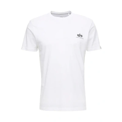 Imagen de Alpha Industries Small LOGO Camiseta estampada, Hombre, Talla: Medium, White