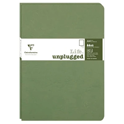Imagen de Clairefontaine 733083C Age Bag DUO set de 2 cahiers piqués 21x29,7cm 96p uni vert