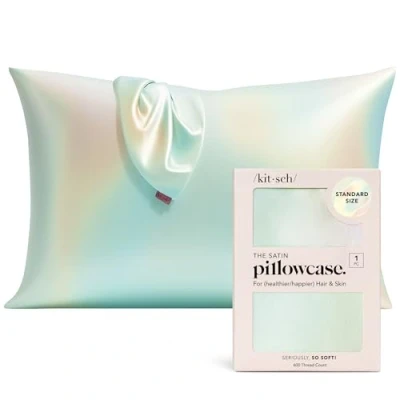 Imagen de Funda de Almohada Satén Kitsch con Cierre, para Cabello y Piel, Más Suave Que Seda, Lavable a máquina, Sin Arrugas Fresca, Tamaño estándar 19&quot;x26&quot; (Aura)
