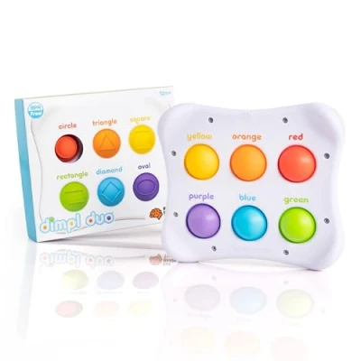 Imagen de Fat Brain Dimpl Duo, Early Development Toy, Educational Push and Pop Sensory Toy for Babies, Colourful Boys Girls Aged 12 Months Older