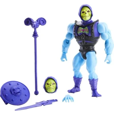 Imagen de Masters of the Universe (Masters del Universo Orígenes) Figura Skeletor, muñeco articulado de juguete con accesorios (Mattel GVL77)
