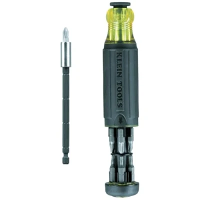 Imagen de Klein Tools 32303 Destornillador multibroca/destornillador de tuerca, juego destornilladores magnéticos 14 en 1 con clasificación impacto, Phillips, ranurado, cuadrado, combo, Torx